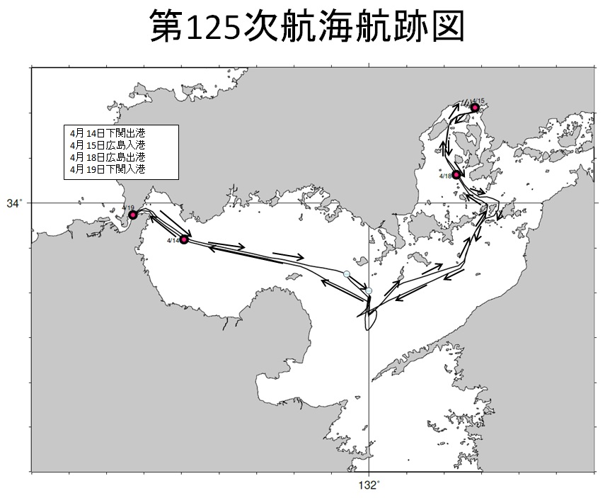 第125次航海航跡図