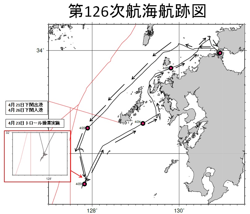 第126次航海航跡図