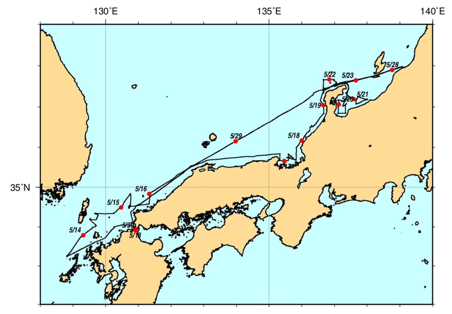 第65次航海航跡